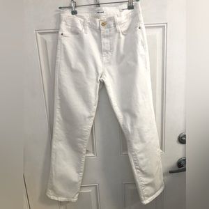 FRAME Le High Straight White Jeans Size 27